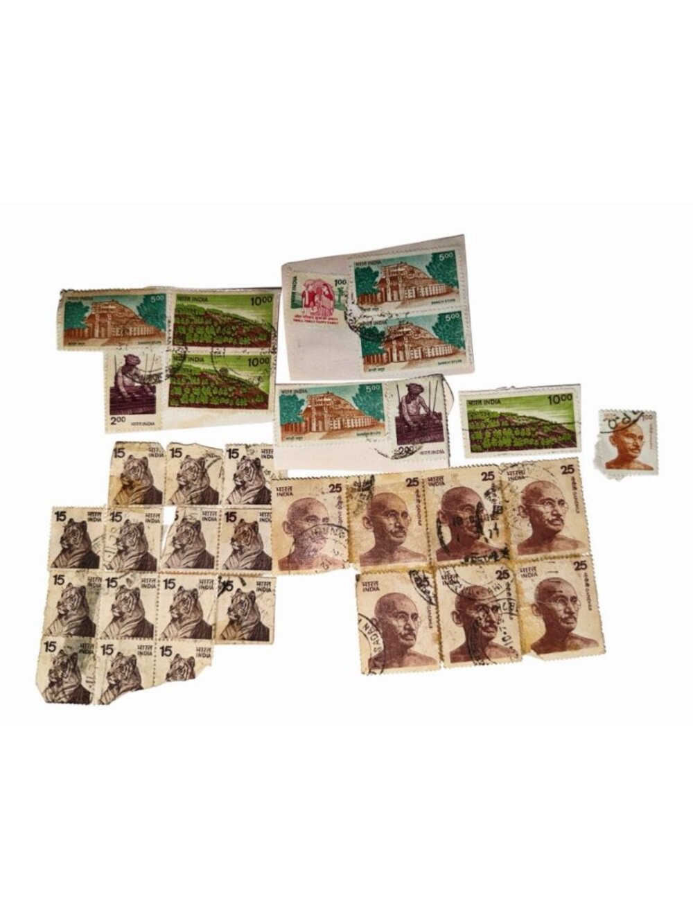Lot of 1988 Used Vintage India Stamps